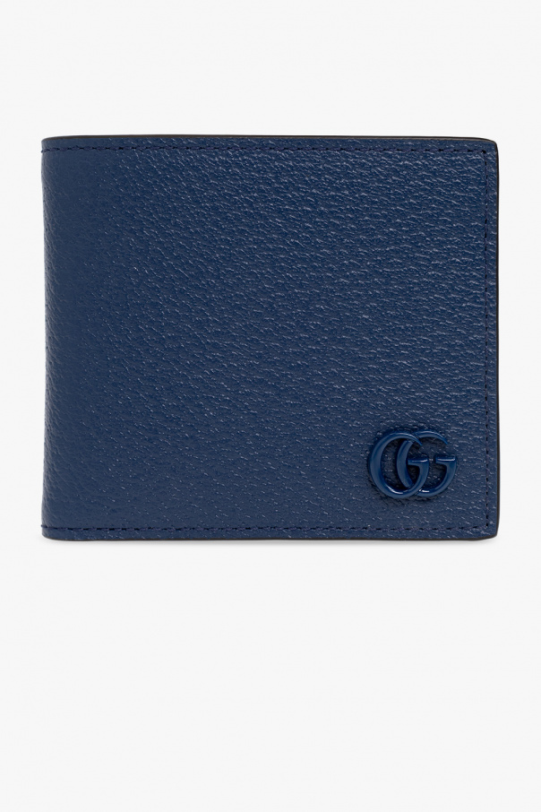 gucci cap Leather wallet with logo