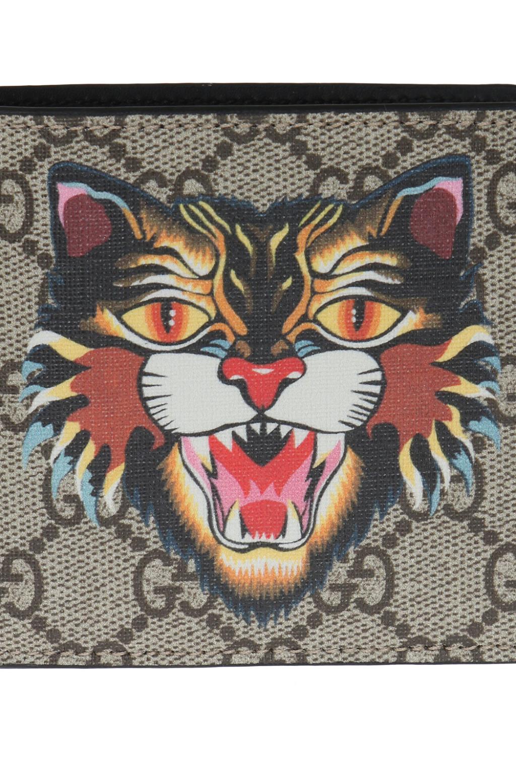 gucci wallet angry cat