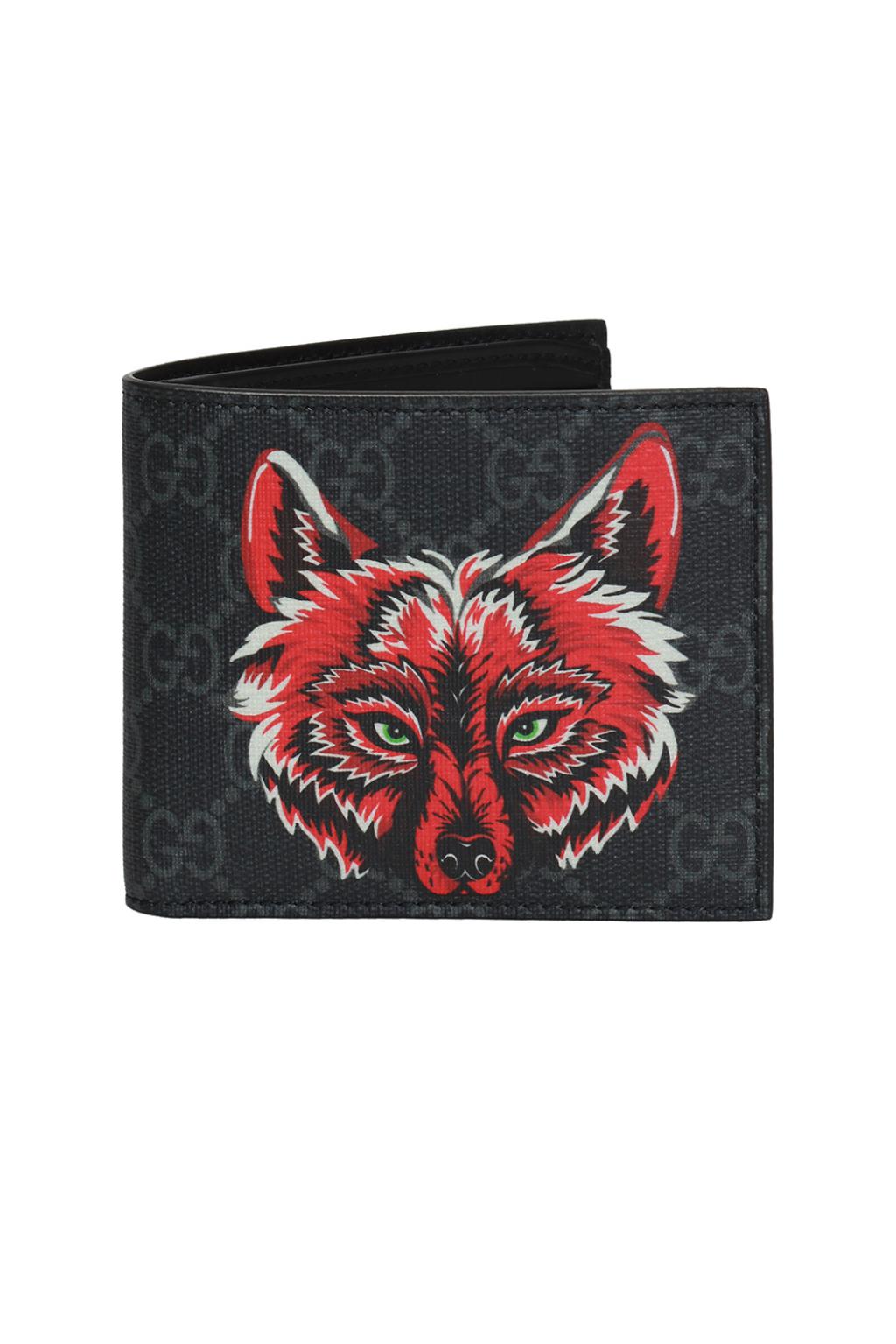 gucci card holder wolf