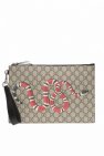 Gucci beige Snake motif clutch