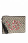 Gucci beige Snake motif clutch