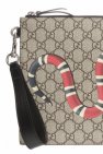 Gucci beige Snake motif clutch