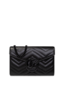gucci mors handbag in black logo canvas