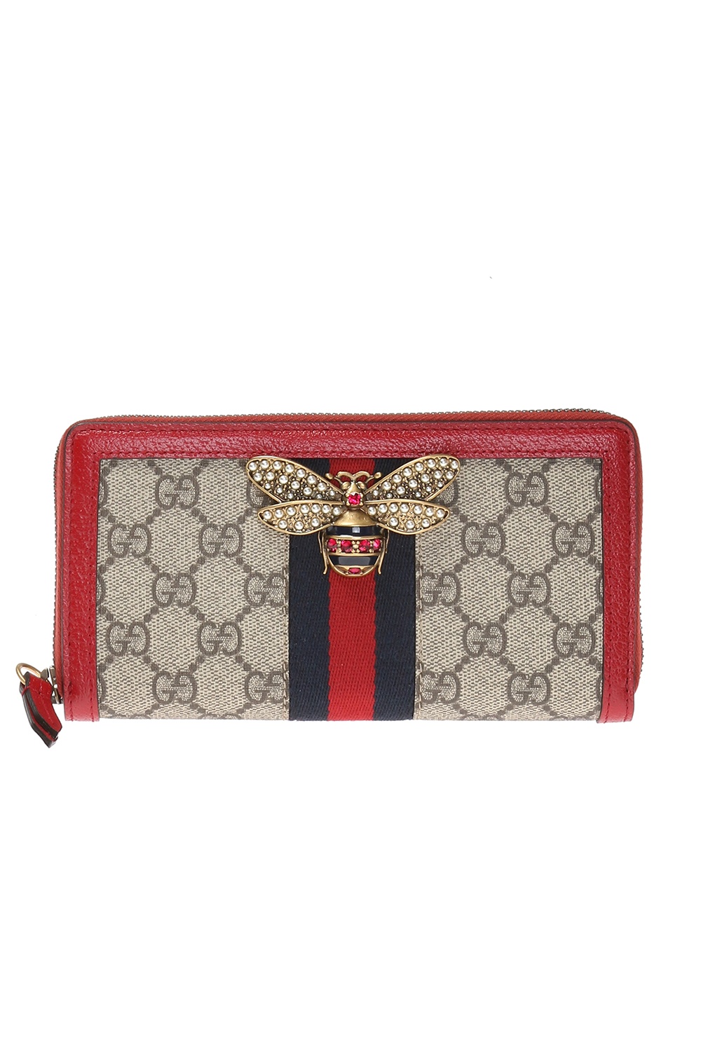 Gucci 'GG Supreme' wallet with bee, Women's Accessories
