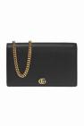 Gucci BLACK 'GG Marmont' wallet on chain
