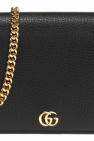Gucci BLACK 'GG Marmont' wallet on chain