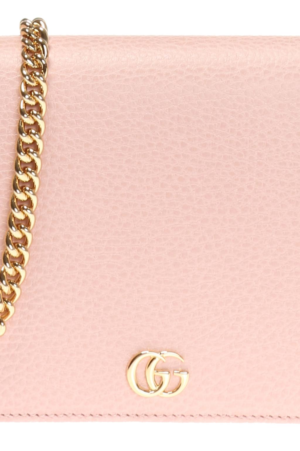 gucci marmont wallet on chain pink