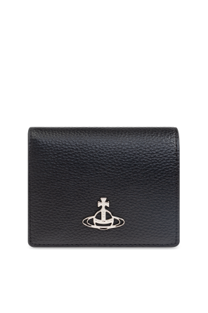 Leather wallet with logo