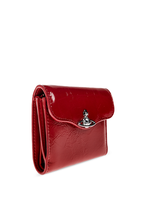 Vivienne Westwood Red Patent Leather Wallet with Logo by Vivienne Westwood