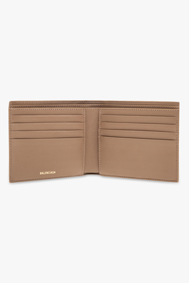 Balenciaga beige Bifold wallet with logo