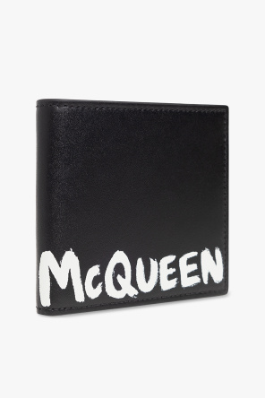 Alexander McQueen Skórzany portfel z logo
