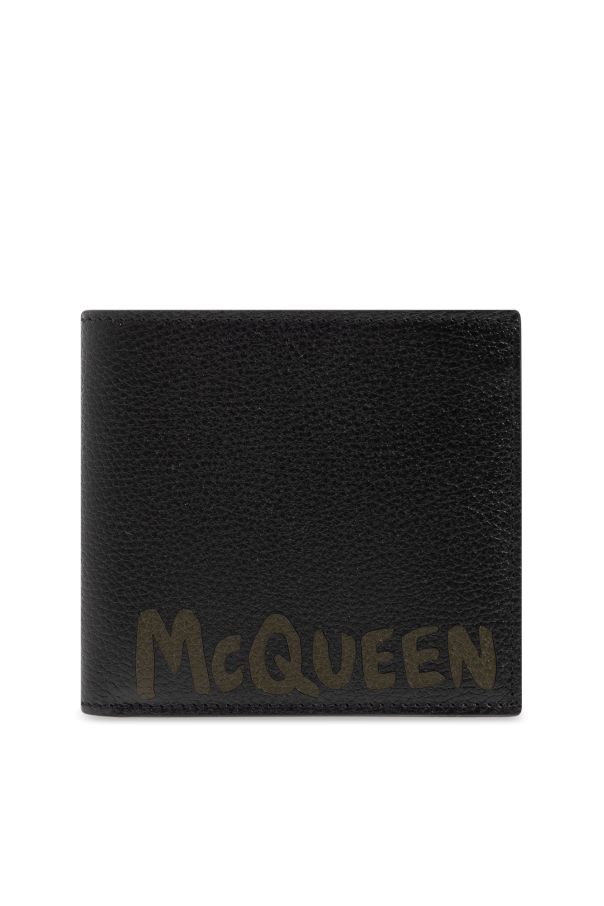Alexander McQueen Leather wallet with logo