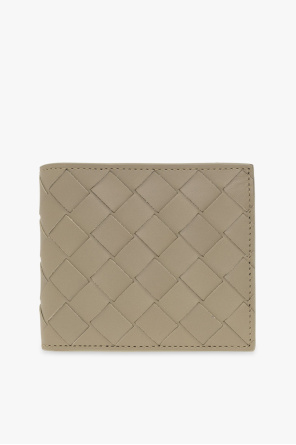 Leather wallet with ‘Intrecciato’ weave