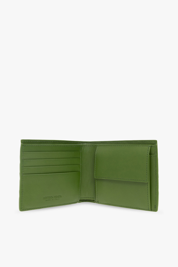 bottega woda Veneta Leather wallet with ‘Intrecciato’ weave