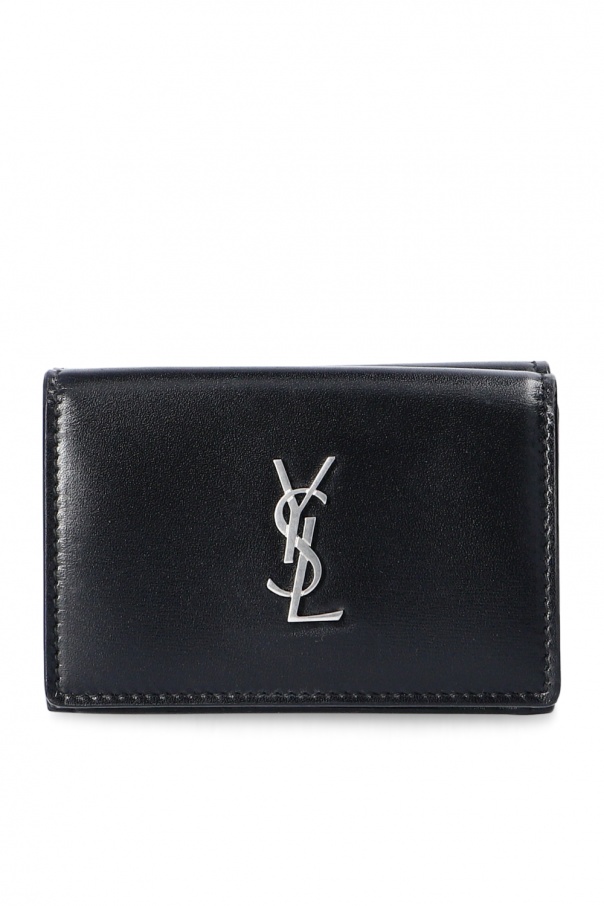 Saint Laurent Leather wallet with logo