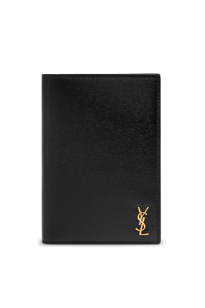 Leather wallet with logo