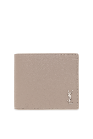 Leather wallet with logo