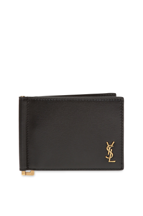 Leather wallet with logo