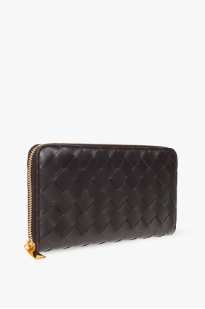 bottega shoulder Veneta Leather wallet with ‘Intrecciato’ weave