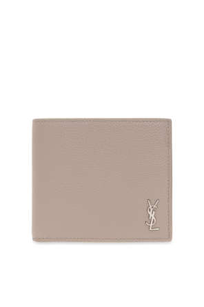 Leather wallet with logo