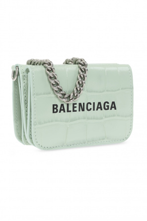 Balenciaga Leather wallet with chain