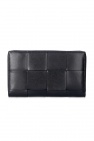 Bottega Veneta Turnlock pouch in black intrecciato leather