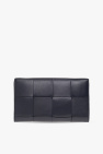 Bottega Veneta NAVY BLUE Leather wallet with ‘Intreccio’ weave