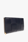 Bottega Veneta NAVY BLUE Leather wallet with ‘Intreccio’ weave