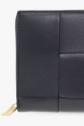 Bottega Veneta NAVY BLUE Leather wallet with ‘Intreccio’ weave