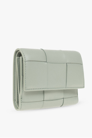 bottega platformie Veneta Leather wallet with ‘Intreccio’ weave