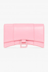 Balenciaga PINK ‘Hourglass’ wallet with chain