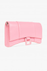 Balenciaga PINK ‘Hourglass’ wallet with chain