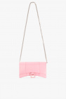 Balenciaga PINK ‘Hourglass’ wallet with chain