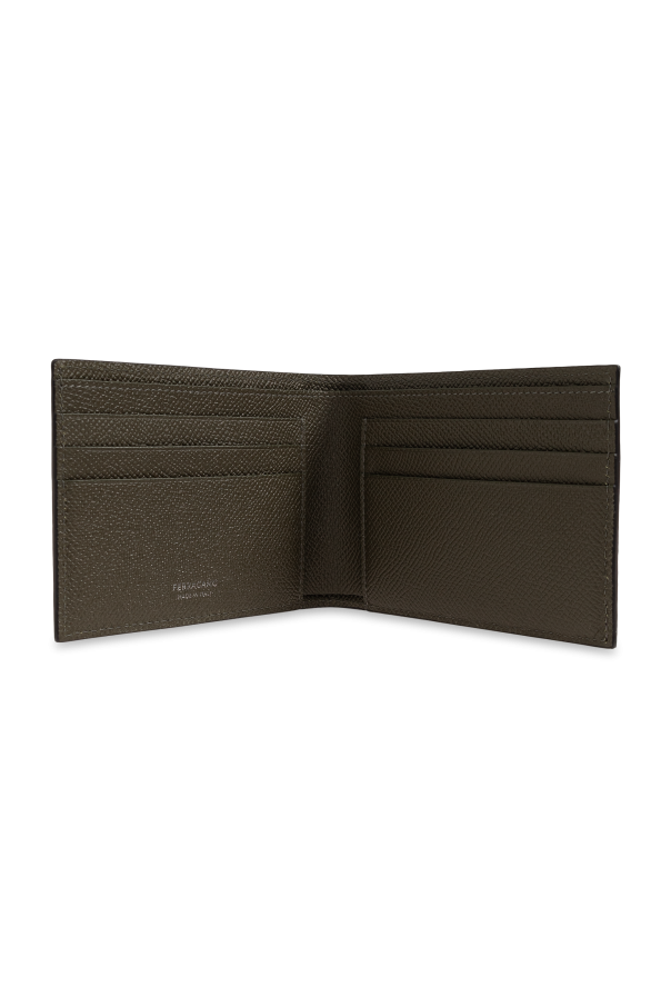 FERRAGAMO Cartera de cuero con logo