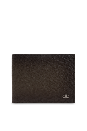 Leather wallet with logo