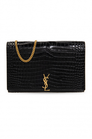 Saint Laurent Small Supple Monogramme Loulou Chain Bag in Black