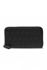 FERRAGAMO BLACK Leather wallet with logo