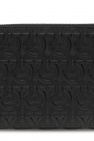 FERRAGAMO BLACK Leather wallet with logo