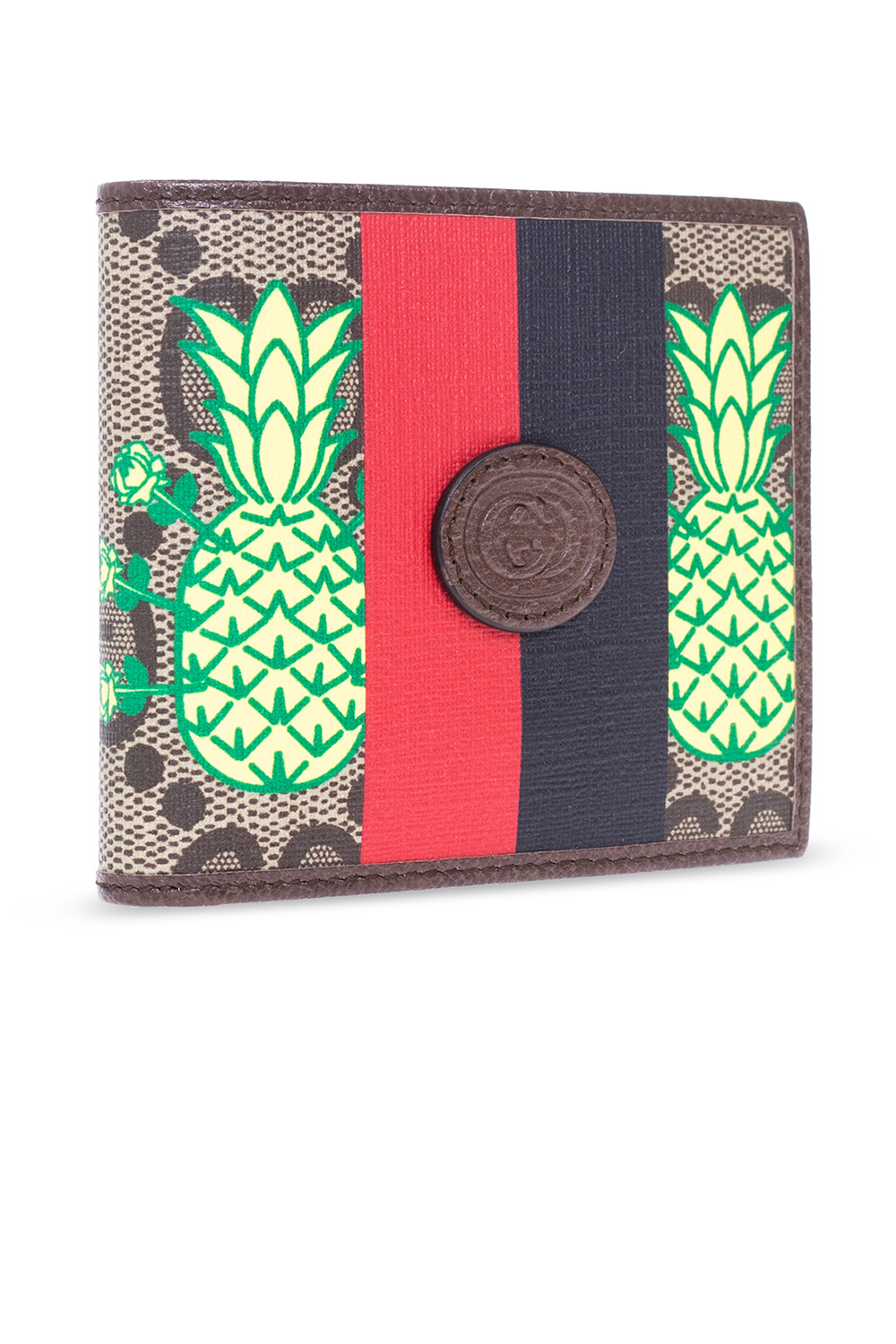 Saint Laurent Bi-fold Pineapple Wallet in Black for Men