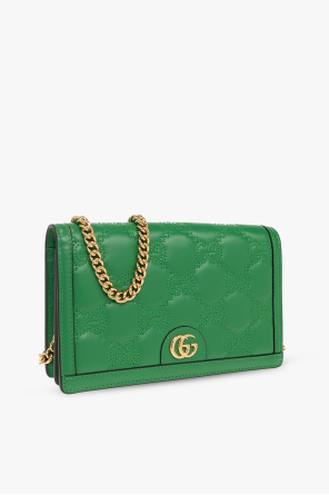 gucci never Leather wallet on chain