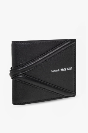 Alexander McQueen Składany skórzany portfel