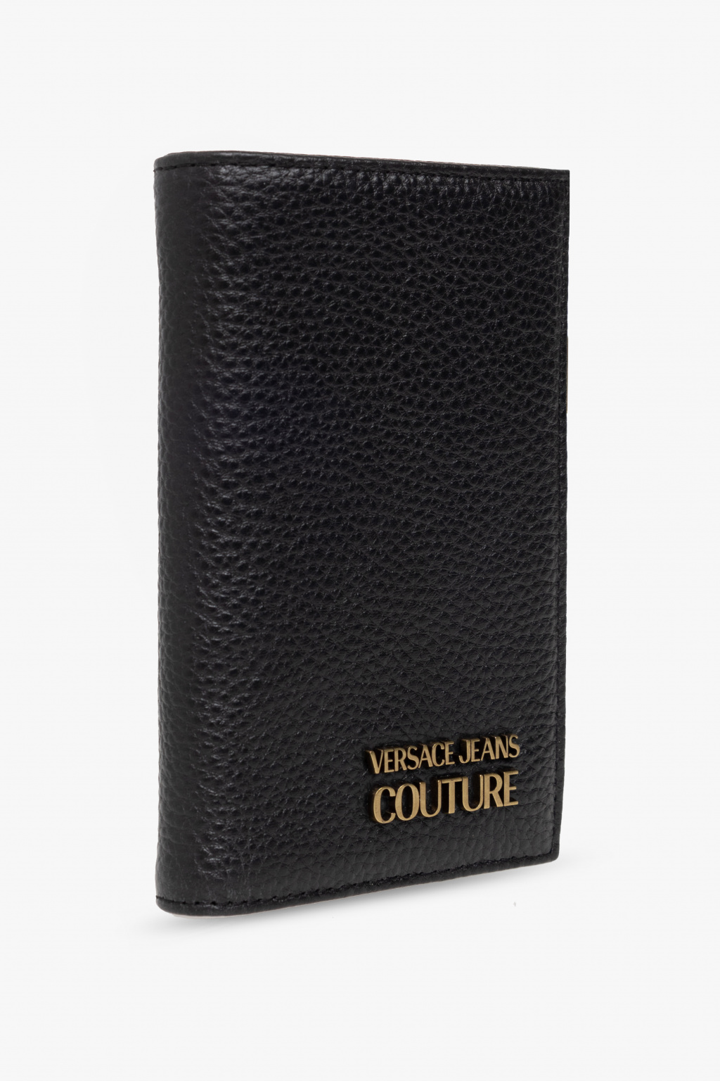 Versace feather-trim jeans Couture Wallet with logo