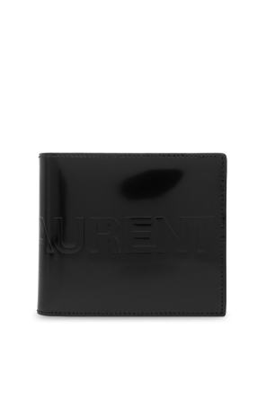 Leather wallet with logo
