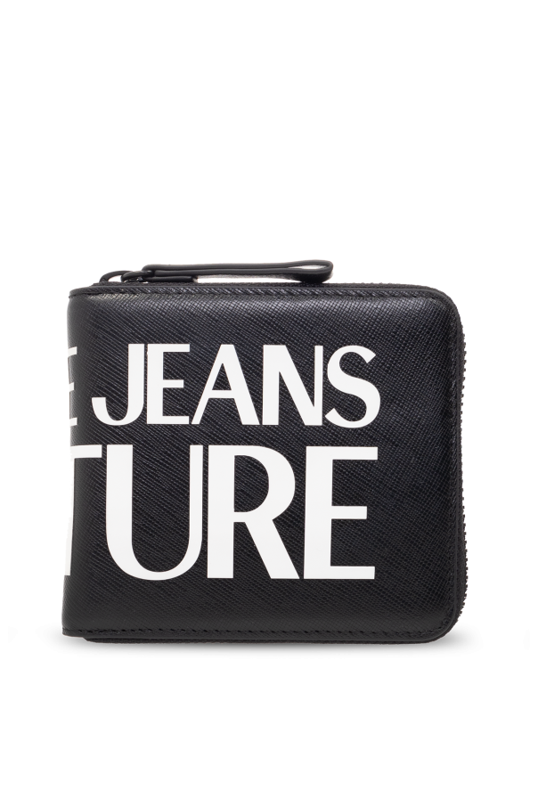 Czarny Portfel z logo Versace Jeans Couture - Vitkac Polska