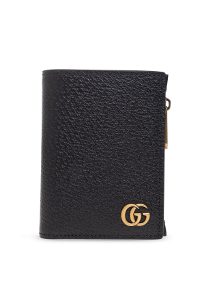 Leather wallet with logo