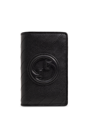 Leather wallet with logo