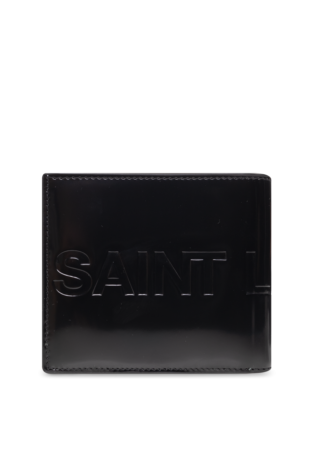 Saint Laurent Black Monogram Logo Leather Wallet