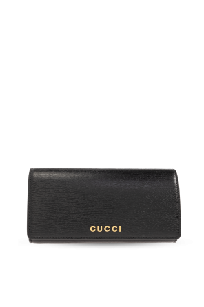 Leather wallet with logo