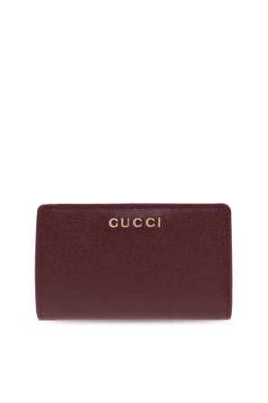 Leather wallet with logo