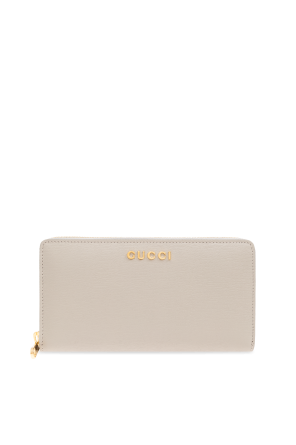 Leather wallet with logo